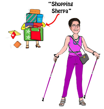 Sheryl with "shopping sherpa"